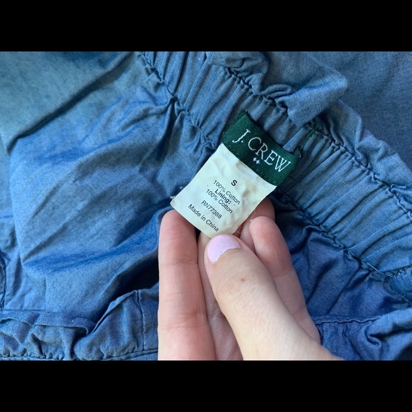 J Crew blue denim color paper bag skirt - Picture 2 of 2